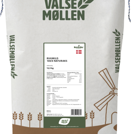 Rugmild Rugbrød 100/0 Dansk NaturAks