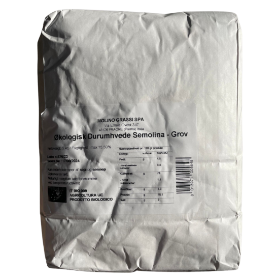 Økologisk Durum Semolina Grov